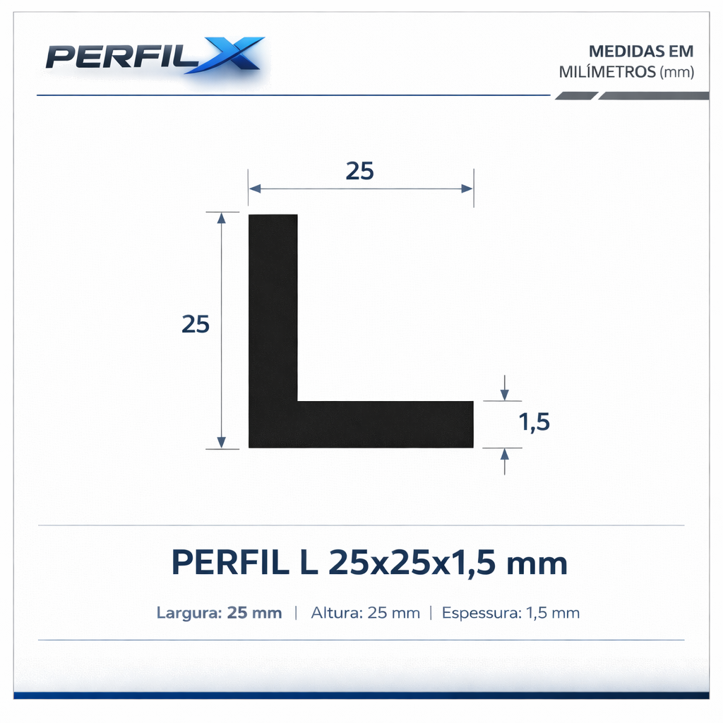 Perfil L 25x25x1,5